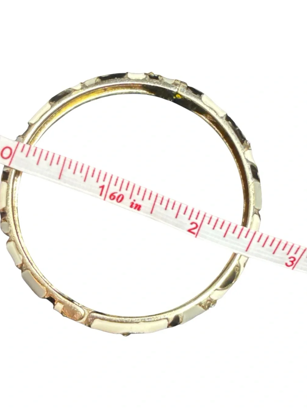 Sequin NYC 4 Pc Hinged Bangle Bracelet Set Black White Enamel Crystal Gold Tone